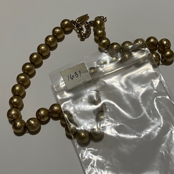 Whiting & Davis Gold Bead Necklace - Vintage - Picture 3 of 7